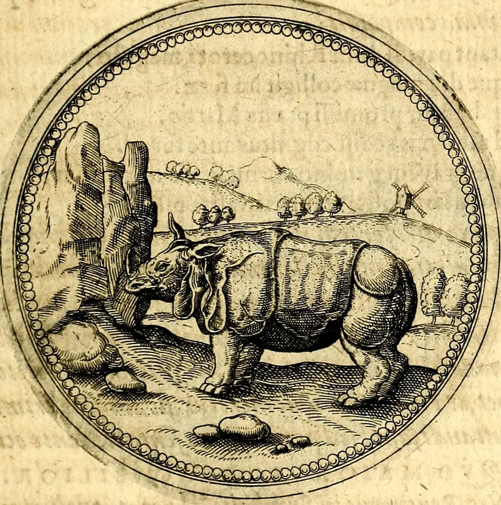 An illustration from Joachimi Camerarii Symbolorvm et emblematvm centvriæ tres. I. Ex herbis & stirpibus. II. Ex animalibus quadrupedibus. III. Ex volatilibus & insectis. Accessit noviter centvria IV. Ex aquatilibus & reptilibus. Cvm figvris æneis, 1605, leaf 216
