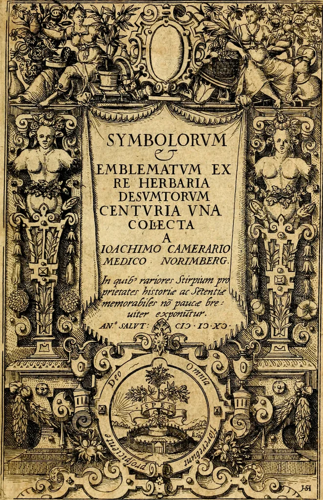An illustration from Joachimi Camerarii Symbolorvm et emblematvm centvriæ tres. I. Ex herbis & stirpibus. II. Ex animalibus quadrupedibus. III. Ex volatilibus & insectis. Accessit noviter centvria IV. Ex aquatilibus & reptilibus. Cvm figvris æneis, 1605, leaf 4