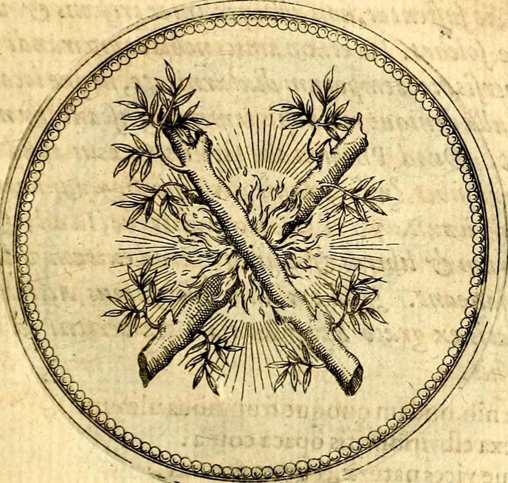 An illustration from Joachimi Camerarii Symbolorvm et emblematvm centvriæ tres. I. Ex herbis & stirpibus. II. Ex animalibus quadrupedibus. III. Ex volatilibus & insectis. Accessit noviter centvria IV. Ex aquatilibus & reptilibus. Cvm figvris æneis, 1605, leaf 72