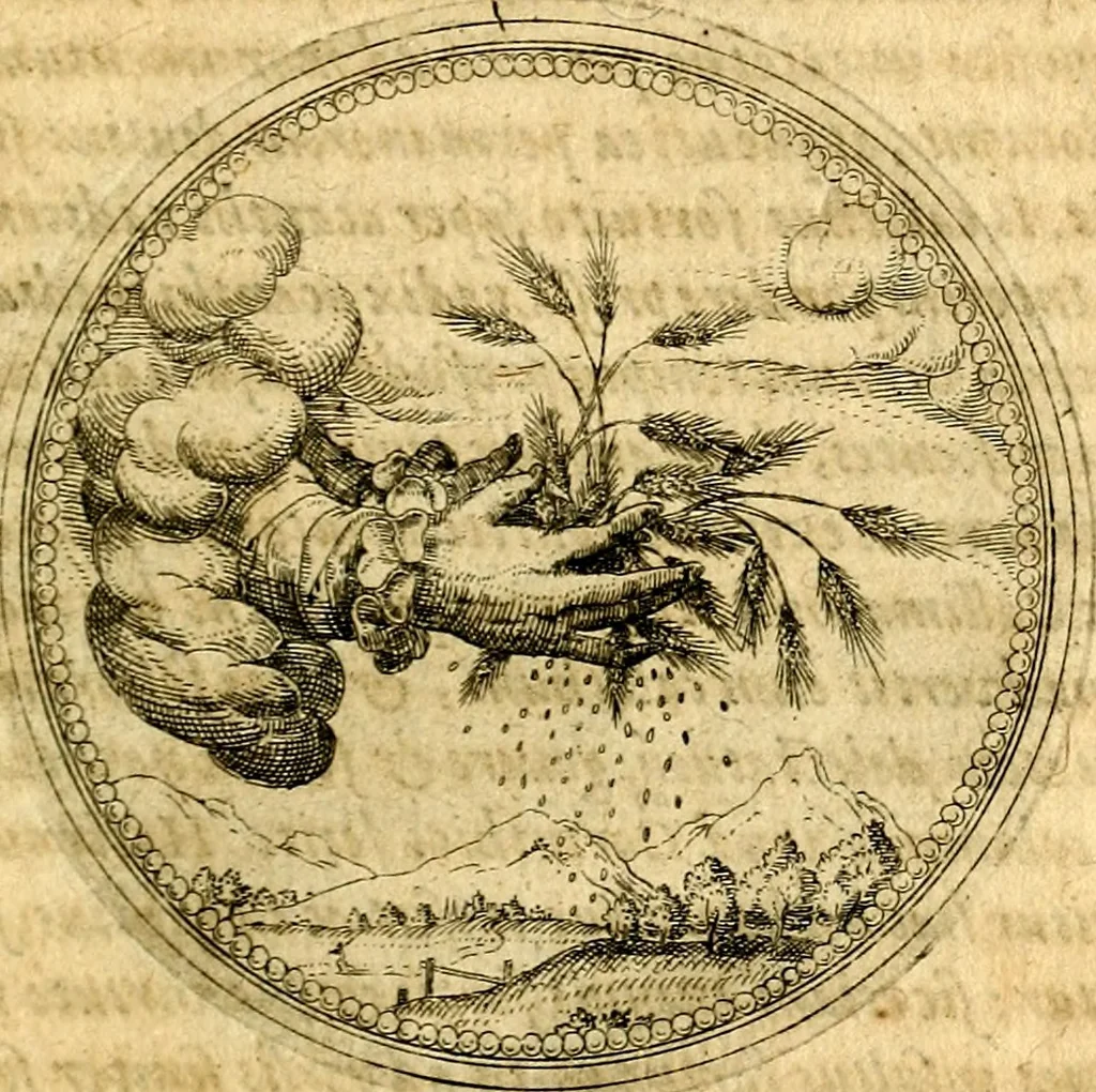 An illustration from Joachimi Camerarii Symbolorvm et emblematvm centvriæ tres. I. Ex herbis & stirpibus. II. Ex animalibus quadrupedibus. III. Ex volatilibus & insectis. Accessit noviter centvria IV. Ex aquatilibus & reptilibus. Cvm figvris æneis, 1605, leaf 126