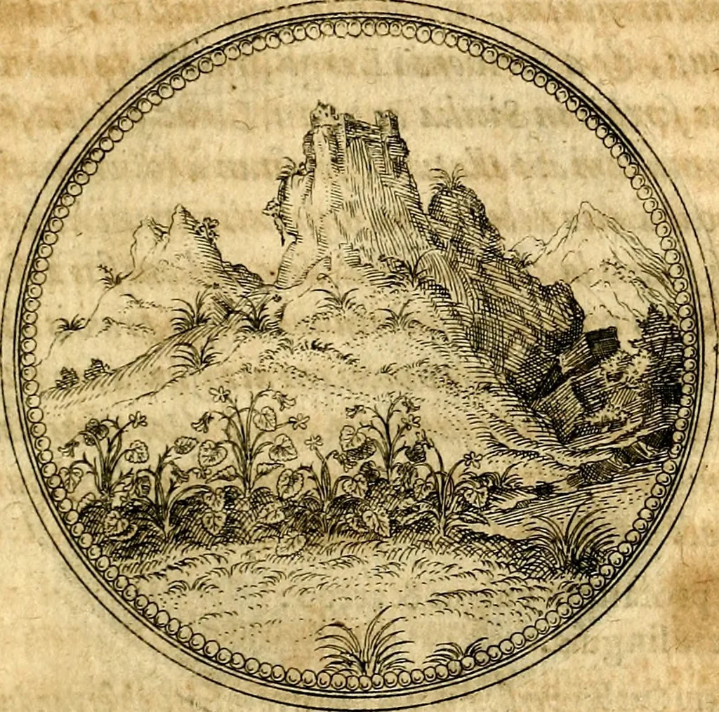 An illustration from Joachimi Camerarii Symbolorvm et emblematvm centvriæ tres. I. Ex herbis & stirpibus. II. Ex animalibus quadrupedibus. III. Ex volatilibus & insectis. Accessit noviter centvria IV. Ex aquatilibus & reptilibus. Cvm figvris æneis, 1605, leaf 158