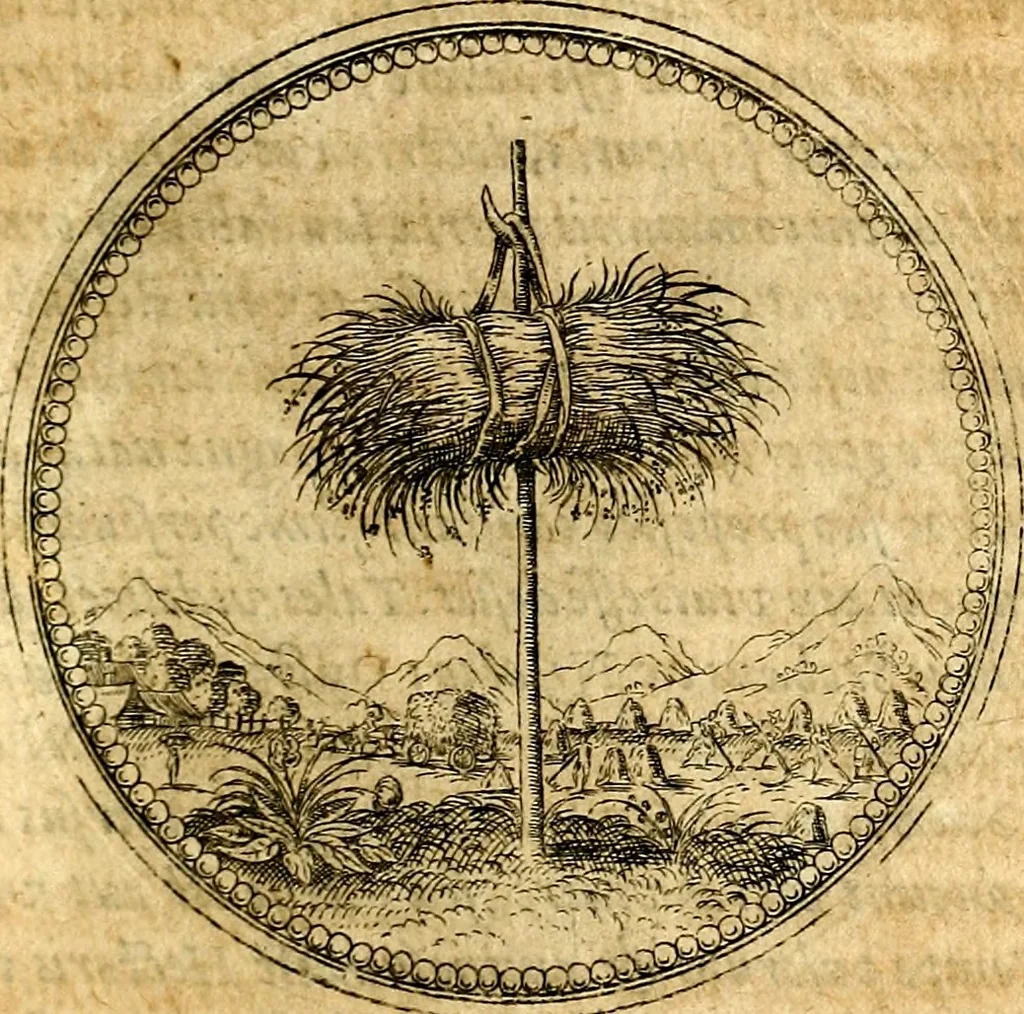 An illustration from Joachimi Camerarii Symbolorvm et emblematvm centvriæ tres. I. Ex herbis & stirpibus. II. Ex animalibus quadrupedibus. III. Ex volatilibus & insectis. Accessit noviter centvria IV. Ex aquatilibus & reptilibus. Cvm figvris æneis, 1605, leaf 206