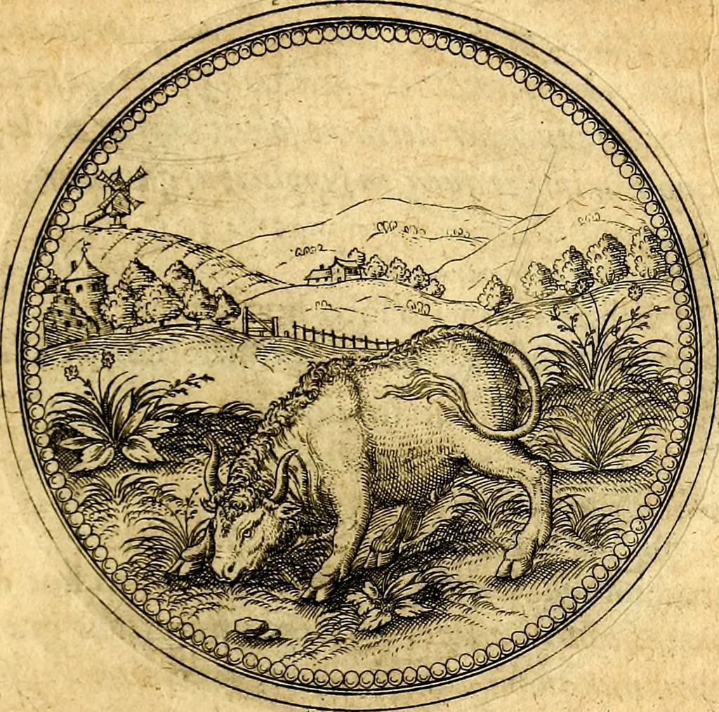 An illustration from Joachimi Camerarii Symbolorvm et emblematvm centvriæ tres. I. Ex herbis & stirpibus. II. Ex animalibus quadrupedibus. III. Ex volatilibus & insectis. Accessit noviter centvria IV. Ex aquatilibus & reptilibus. Cvm figvris æneis, 1605, leaf 268