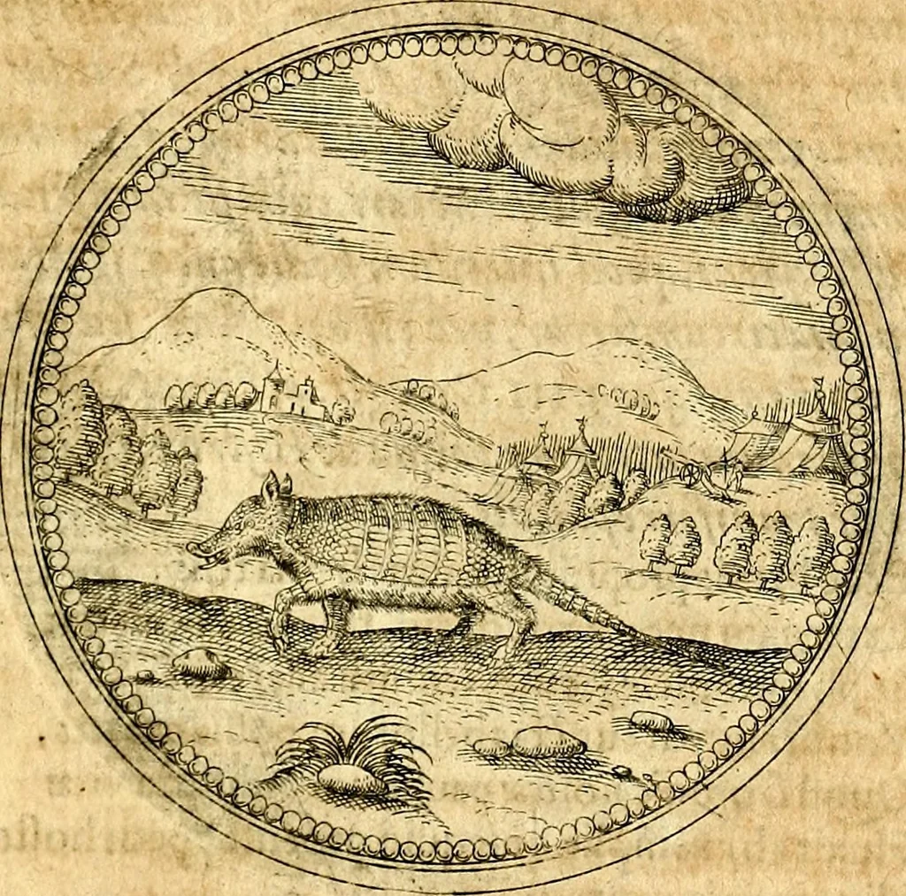 An illustration from Joachimi Camerarii Symbolorvm et emblematvm centvriæ tres. I. Ex herbis & stirpibus. II. Ex animalibus quadrupedibus. III. Ex volatilibus & insectis. Accessit noviter centvria IV. Ex aquatilibus & reptilibus. Cvm figvris æneis, 1605, leaf 374
