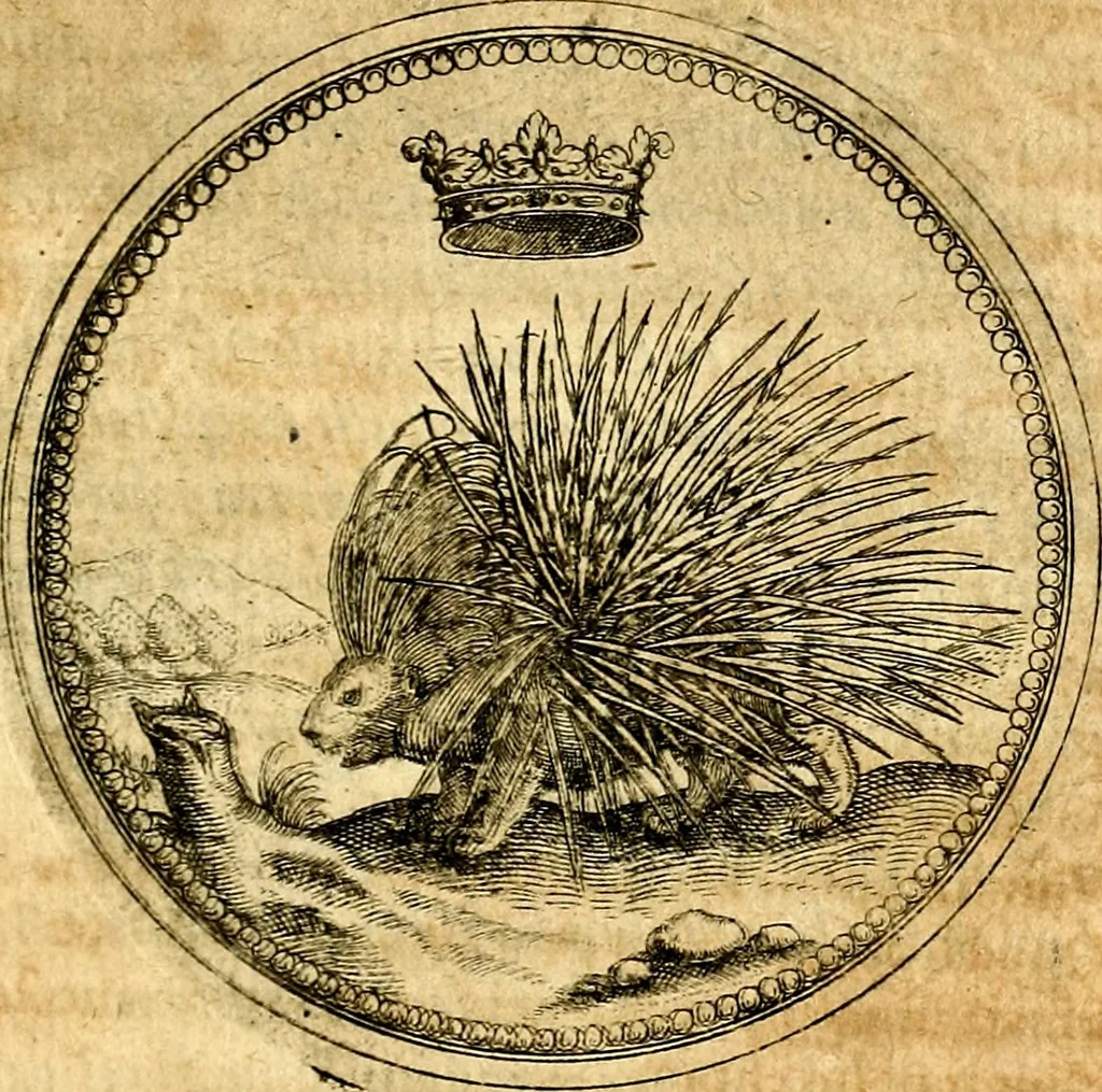 An illustration from Joachimi Camerarii Symbolorvm et emblematvm centvriæ tres. I. Ex herbis & stirpibus. II. Ex animalibus quadrupedibus. III. Ex volatilibus & insectis. Accessit noviter centvria IV. Ex aquatilibus & reptilibus. Cvm figvris æneis, 1605, leaf 376