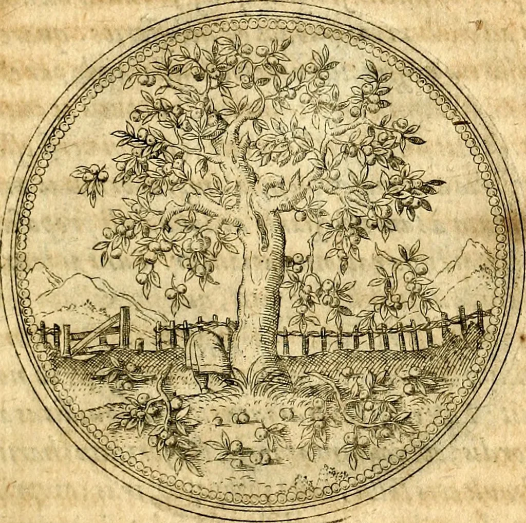 An illustration from Joachimi Camerarii Symbolorvm et emblematvm centvriæ tres. I. Ex herbis & stirpibus. II. Ex animalibus quadrupedibus. III. Ex volatilibus & insectis. Accessit noviter centvria IV. Ex aquatilibus & reptilibus. Cvm figvris æneis, 1605, leaf 42