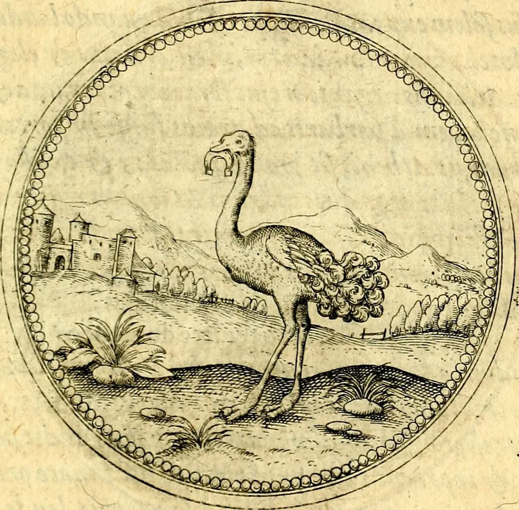 An illustration from Joachimi Camerarii Symbolorvm et emblematvm centvriæ tres. I. Ex herbis & stirpibus. II. Ex animalibus quadrupedibus. III. Ex volatilibus & insectis. Accessit noviter centvria IV. Ex aquatilibus & reptilibus. Cvm figvris æneis, 1605, leaf 454