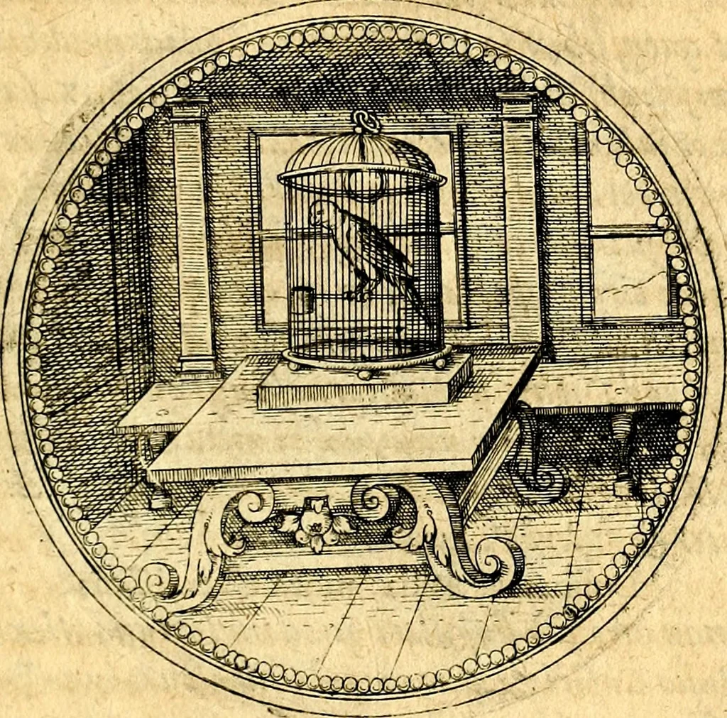 An illustration from Joachimi Camerarii Symbolorvm et emblematvm centvriæ tres. I. Ex herbis & stirpibus. II. Ex animalibus quadrupedibus. III. Ex volatilibus & insectis. Accessit noviter centvria IV. Ex aquatilibus & reptilibus. Cvm figvris æneis, 1605, leaf 506