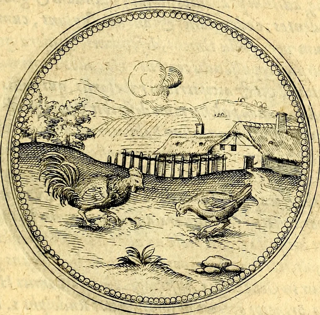 An illustration from Joachimi Camerarii Symbolorvm et emblematvm centvriæ tres. I. Ex herbis & stirpibus. II. Ex animalibus quadrupedibus. III. Ex volatilibus & insectis. Accessit noviter centvria IV. Ex aquatilibus & reptilibus. Cvm figvris æneis, 1605, leaf 518