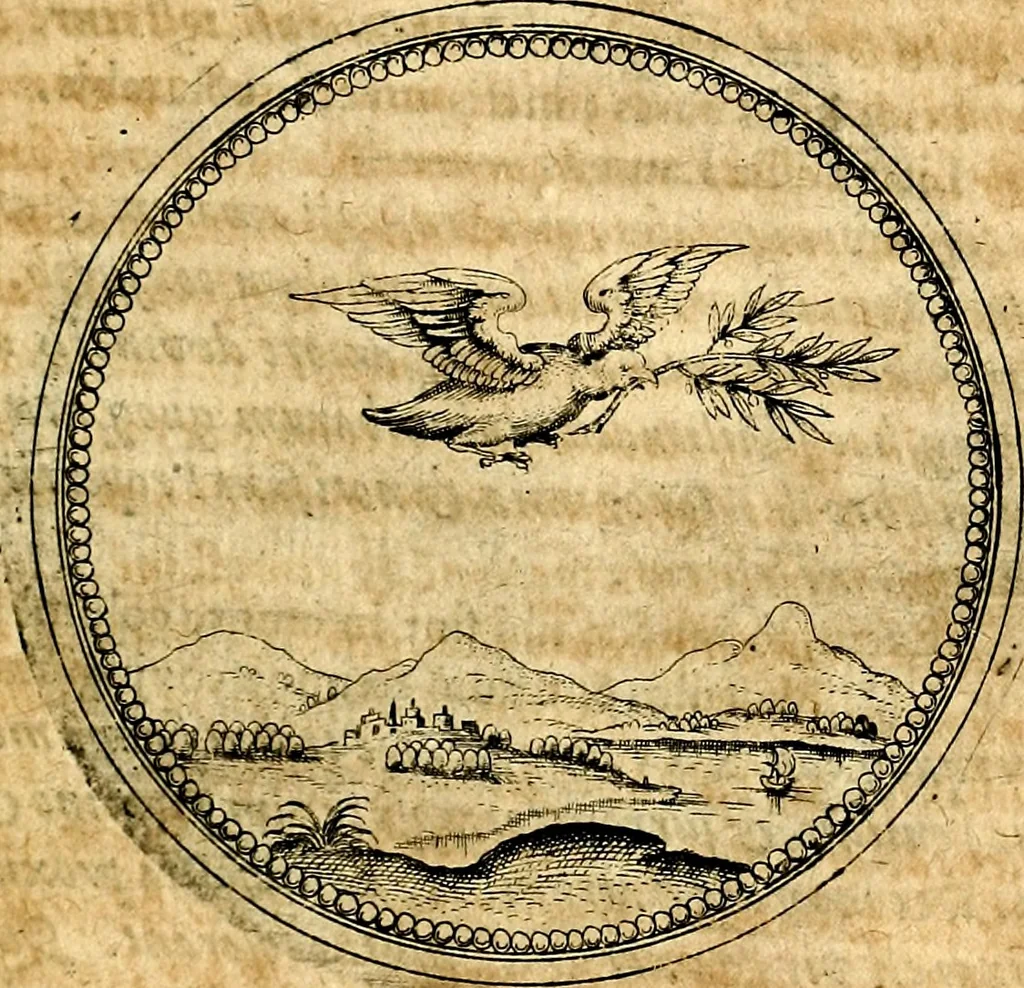 An illustration from Joachimi Camerarii Symbolorvm et emblematvm centvriæ tres. I. Ex herbis & stirpibus. II. Ex animalibus quadrupedibus. III. Ex volatilibus & insectis. Accessit noviter centvria IV. Ex aquatilibus & reptilibus. Cvm figvris æneis, 1605, leaf 534
