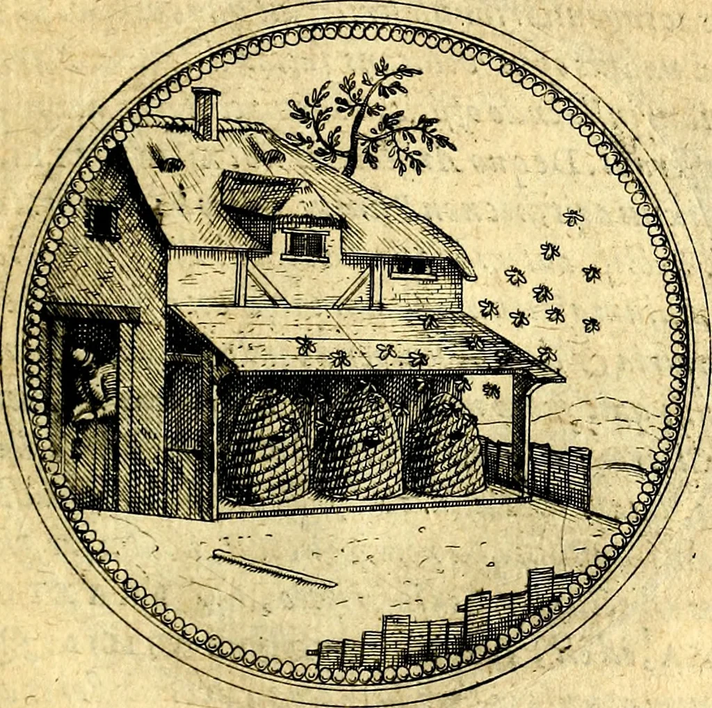 An illustration from Joachimi Camerarii Symbolorvm et emblematvm centvriæ tres. I. Ex herbis & stirpibus. II. Ex animalibus quadrupedibus. III. Ex volatilibus & insectis. Accessit noviter centvria IV. Ex aquatilibus & reptilibus. Cvm figvris æneis, 1605, leaf 596