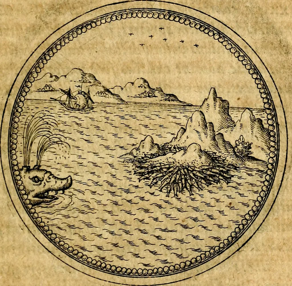 An illustration from Joachimi Camerarii Symbolorvm et emblematvm centvriæ tres. I. Ex herbis & stirpibus. II. Ex animalibus quadrupedibus. III. Ex volatilibus & insectis. Accessit noviter centvria IV. Ex aquatilibus & reptilibus. Cvm figvris æneis, 1605, leaf 638