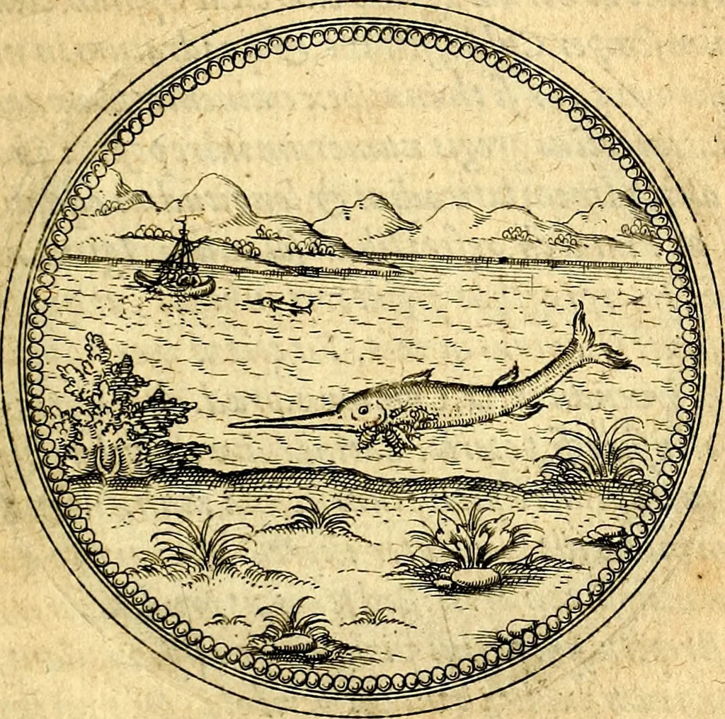 An illustration from Joachimi Camerarii Symbolorvm et emblematvm centvriæ tres. I. Ex herbis & stirpibus. II. Ex animalibus quadrupedibus. III. Ex volatilibus & insectis. Accessit noviter centvria IV. Ex aquatilibus & reptilibus. Cvm figvris æneis, 1605, leaf 658