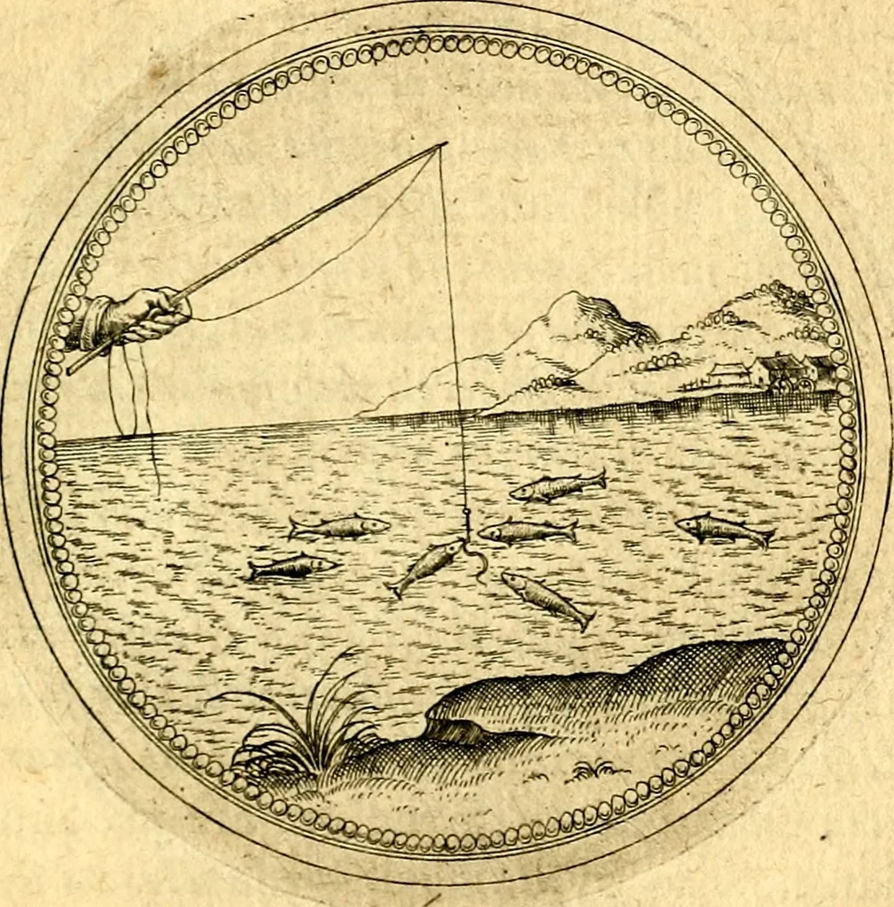 An illustration from Joachimi Camerarii Symbolorvm et emblematvm centvriæ tres. I. Ex herbis & stirpibus. II. Ex animalibus quadrupedibus. III. Ex volatilibus & insectis. Accessit noviter centvria IV. Ex aquatilibus & reptilibus. Cvm figvris æneis, 1605, leaf 688