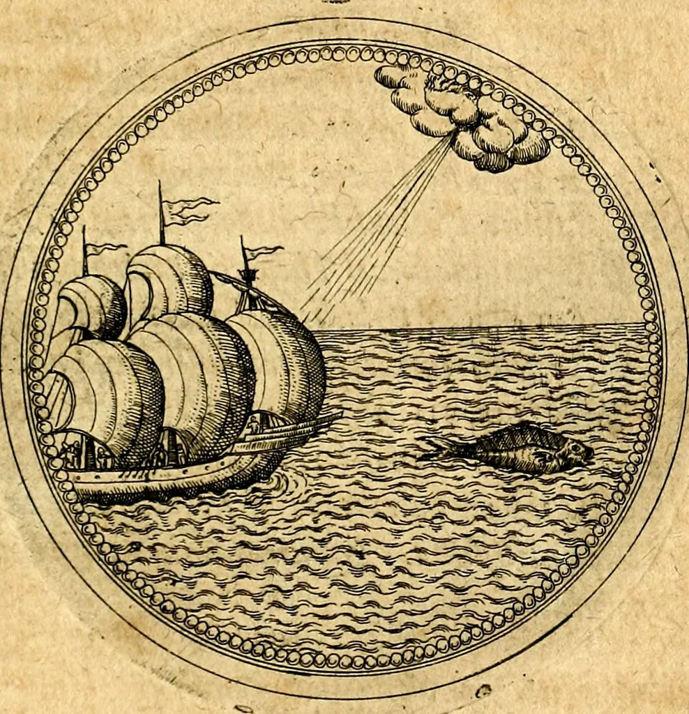 An illustration from Joachimi Camerarii Symbolorvm et emblematvm centvriæ tres. I. Ex herbis & stirpibus. II. Ex animalibus quadrupedibus. III. Ex volatilibus & insectis. Accessit noviter centvria IV. Ex aquatilibus & reptilibus. Cvm figvris æneis, 1605, leaf 700