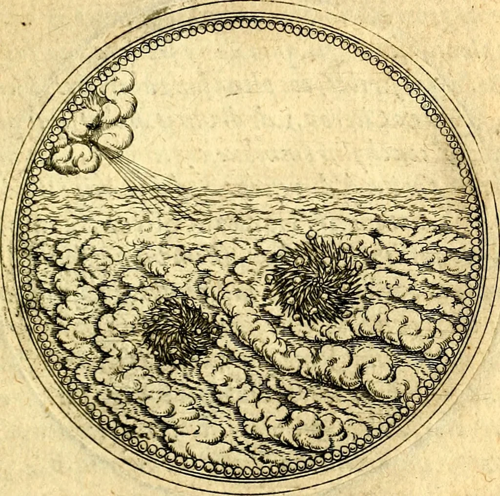 An illustration from Joachimi Camerarii Symbolorvm et emblematvm centvriæ tres. I. Ex herbis & stirpibus. II. Ex animalibus quadrupedibus. III. Ex volatilibus & insectis. Accessit noviter centvria IV. Ex aquatilibus & reptilibus. Cvm figvris æneis, 1605, leaf 730