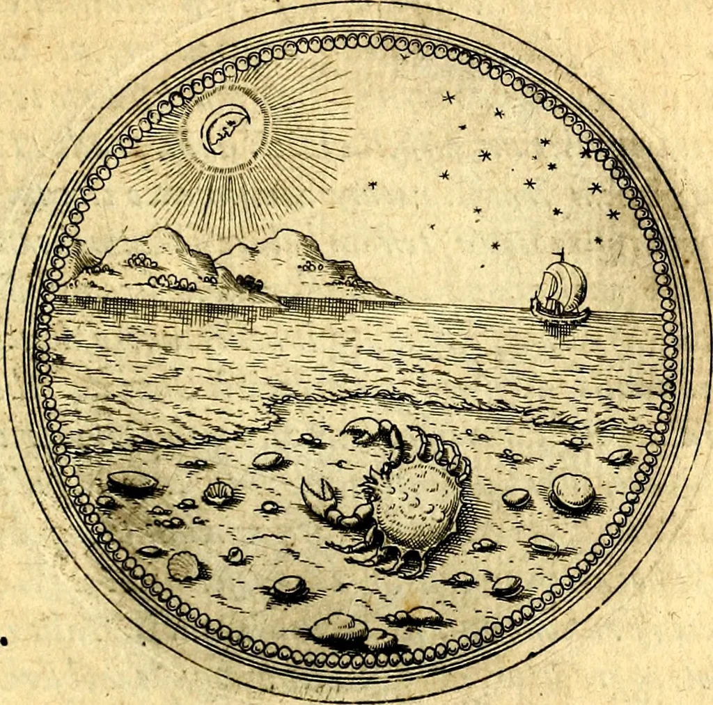 An illustration from Joachimi Camerarii Symbolorvm et emblematvm centvriæ tres. I. Ex herbis & stirpibus. II. Ex animalibus quadrupedibus. III. Ex volatilibus & insectis. Accessit noviter centvria IV. Ex aquatilibus & reptilibus. Cvm figvris æneis, 1605, leaf 732