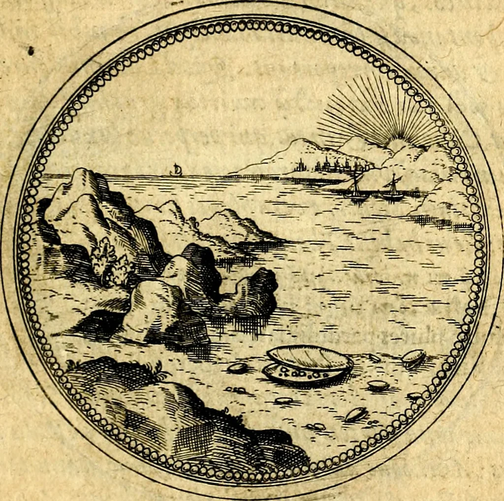An illustration from Joachimi Camerarii Symbolorvm et emblematvm centvriæ tres. I. Ex herbis & stirpibus. II. Ex animalibus quadrupedibus. III. Ex volatilibus & insectis. Accessit noviter centvria IV. Ex aquatilibus & reptilibus. Cvm figvris æneis, 1605, leaf 748