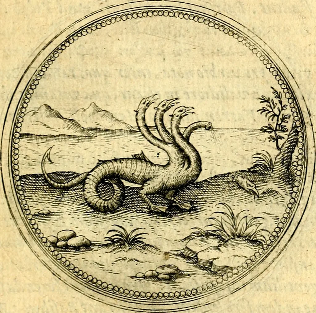 An illustration from Joachimi Camerarii Symbolorvm et emblematvm centvriæ tres. I. Ex herbis & stirpibus. II. Ex animalibus quadrupedibus. III. Ex volatilibus & insectis. Accessit noviter centvria IV. Ex aquatilibus & reptilibus. Cvm figvris æneis, 1605, leaf 780