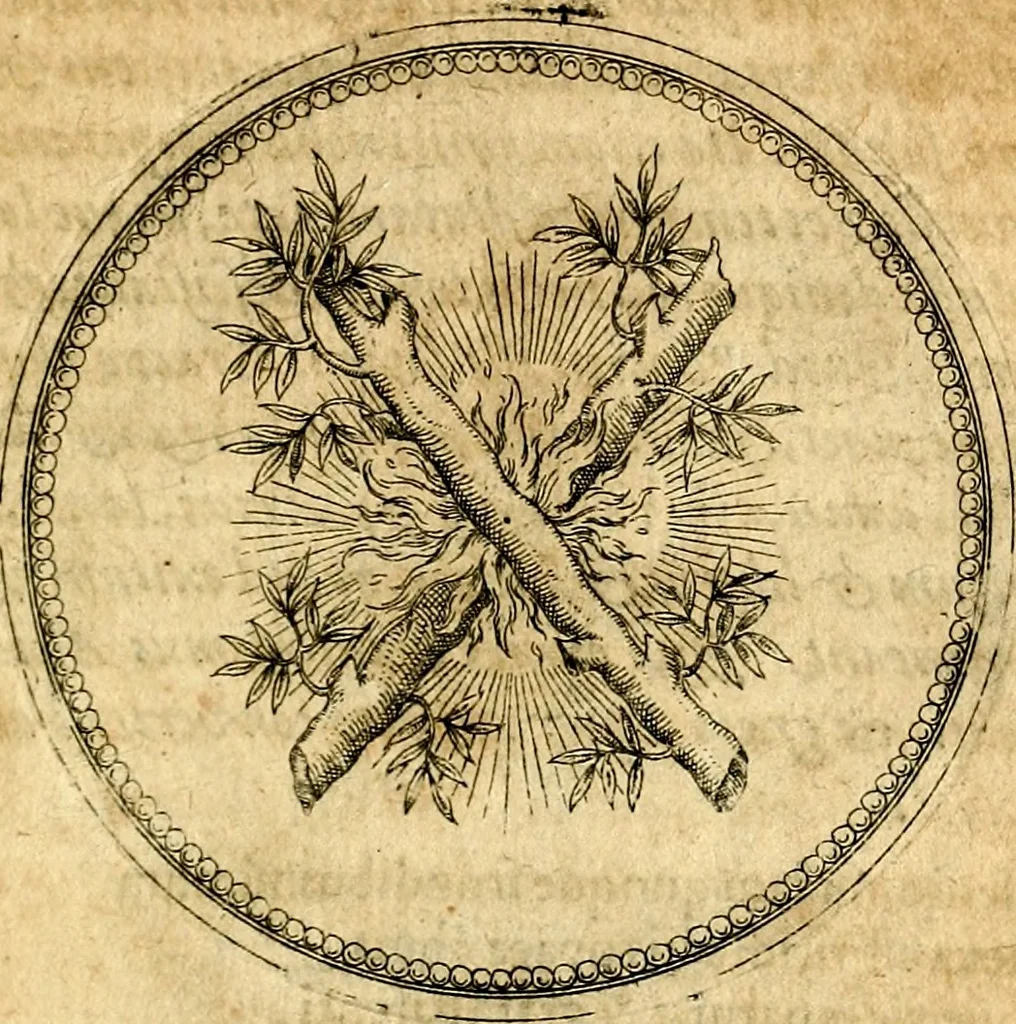 An illustration from Joachimi Camerarii Symbolorvm et emblematvm centvriæ tres. I. Ex herbis & stirpibus. II. Ex animalibus quadrupedibus. III. Ex volatilibus & insectis. Accessit noviter centvria IV. Ex aquatilibus & reptilibus. Cvm figvris æneis, 1605, leaf 80