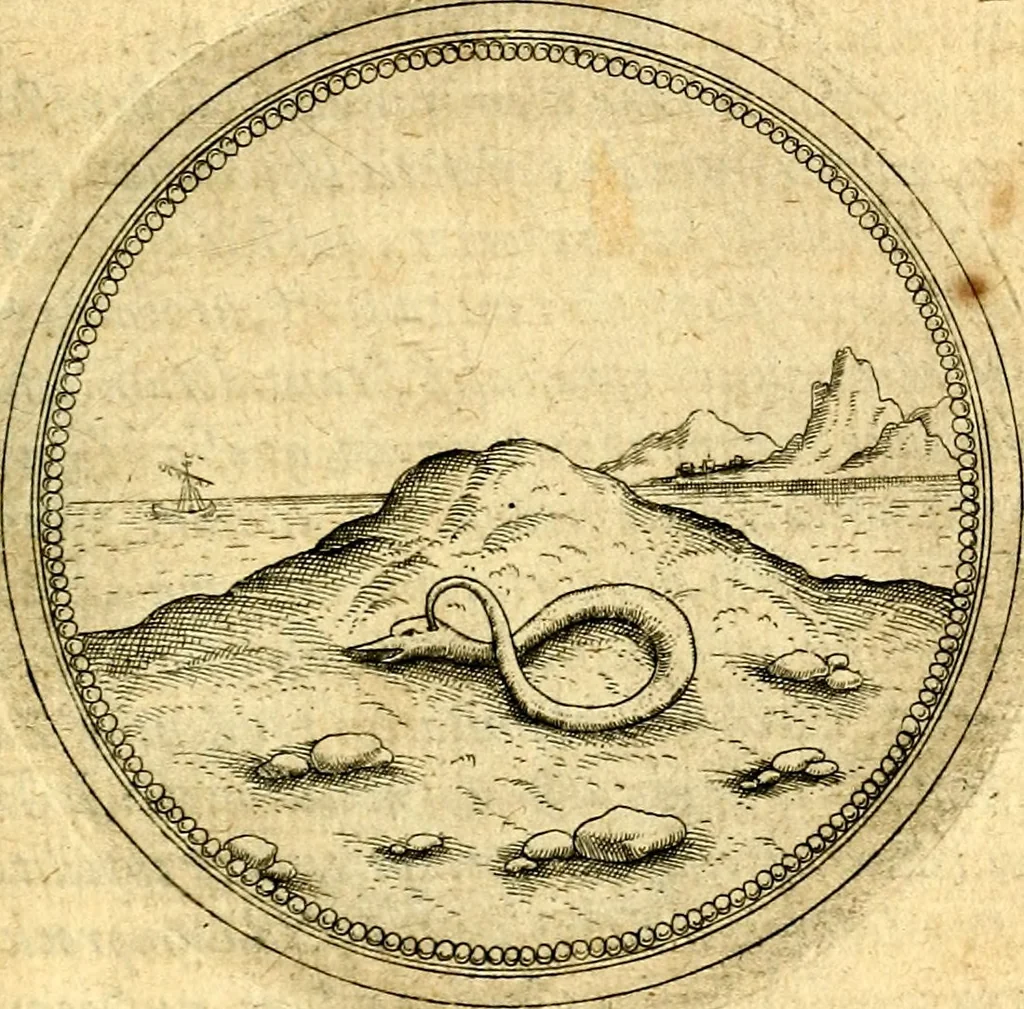 An illustration from Joachimi Camerarii Symbolorvm et emblematvm centvriæ tres. I. Ex herbis & stirpibus. II. Ex animalibus quadrupedibus. III. Ex volatilibus & insectis. Accessit noviter centvria IV. Ex aquatilibus & reptilibus. Cvm figvris æneis, 1605, leaf 800