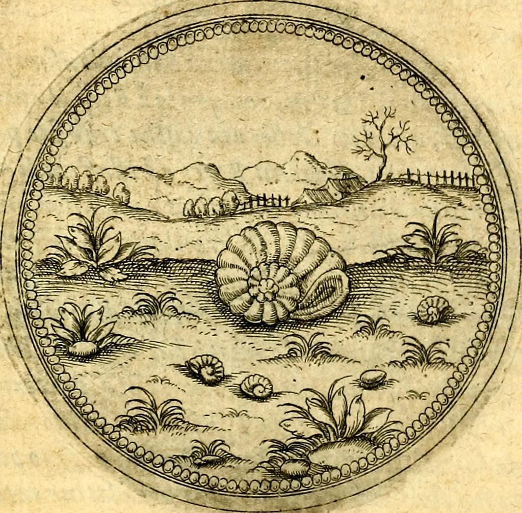 An illustration from Joachimi Camerarii Symbolorvm et emblematvm centvriæ tres. I. Ex herbis & stirpibus. II. Ex animalibus quadrupedibus. III. Ex volatilibus & insectis. Accessit noviter centvria IV. Ex aquatilibus & reptilibus. Cvm figvris æneis, 1605, leaf 824