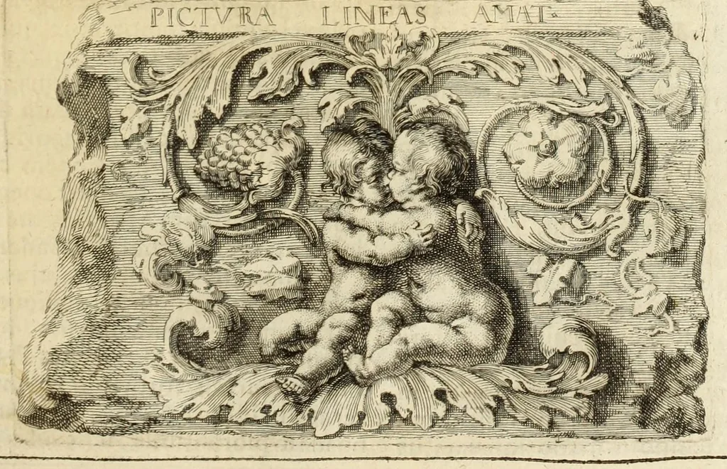 An illustration from Joachimi de Sandrart ... Academia nobilissimæ artis pictoriæ. : Sive Dē veris & genuinis hujusdem proprietatibus, theorematibus, secretis atque requisitis aliis ... instructio fundamentalis ... : Unà cum artificum tam Ægyptiorum, Græcorum & Romanorum; quàm Italorum, Gallorum, Anglorum, Germanorum, Belgarum, aliorumq[ue] ... vitis atque encomiis ... eorundemque, plusquàm ducentis iconibus ... ære expressis, erecta atq[ue] publicata, 1683, leaf 147