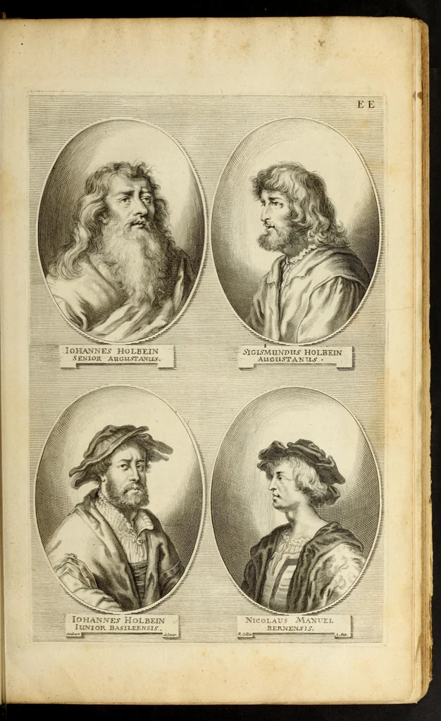 An illustration from Joachimi de Sandrart ... Academia nobilissimæ artis pictoriæ. : Sive Dē veris & genuinis hujusdem proprietatibus, theorematibus, secretis atque requisitis aliis ... instructio fundamentalis ... : Unà cum artificum tam Ægyptiorum, Græcorum & Romanorum; quàm Italorum, Gallorum, Anglorum, Germanorum, Belgarum, aliorumq[ue] ... vitis atque encomiis ... eorundemque, plusquàm ducentis iconibus ... ære expressis, erecta atq[ue] publicata, 1683, leaf 325