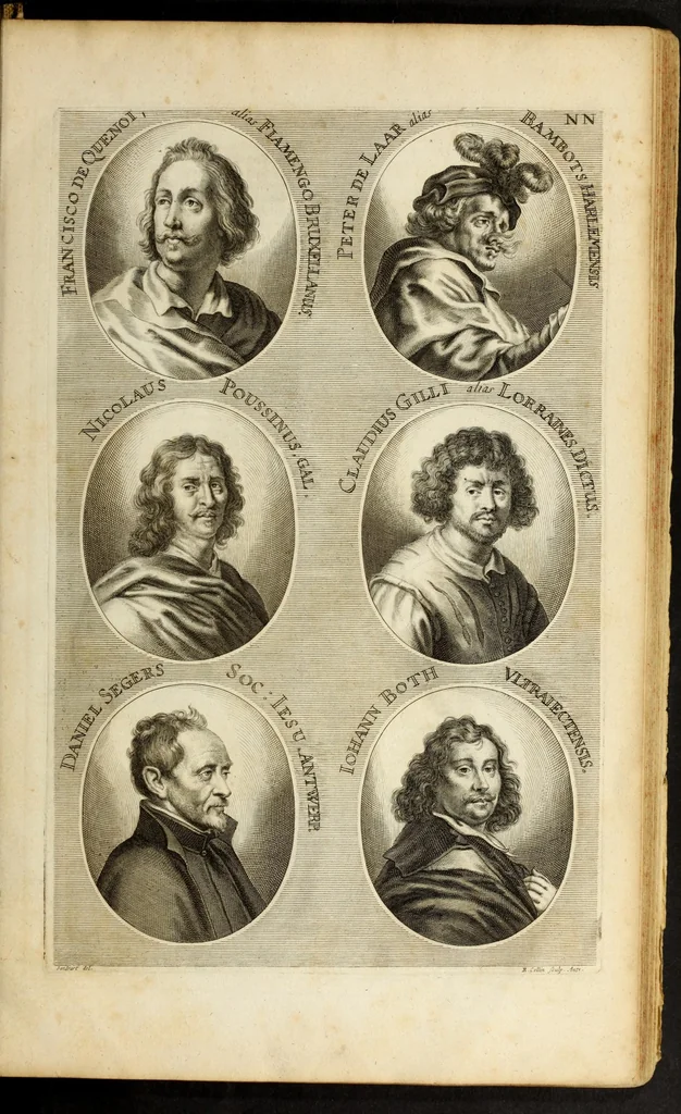 An illustration from Joachimi de Sandrart ... Academia nobilissimæ artis pictoriæ. : Sive Dē veris & genuinis hujusdem proprietatibus, theorematibus, secretis atque requisitis aliis ... instructio fundamentalis ... : Unà cum artificum tam Ægyptiorum, Græcorum & Romanorum; quàm Italorum, Gallorum, Anglorum, Germanorum, Belgarum, aliorumq[ue] ... vitis atque encomiis ... eorundemque, plusquàm ducentis iconibus ... ære expressis, erecta atq[ue] publicata, 1683, leaf 431