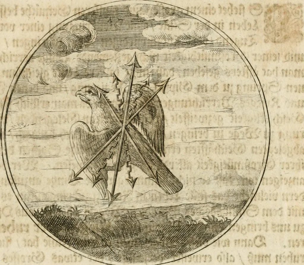 An illustration from Joannes de Boria Moralische Sinn-Bilder, 1698, leaf 108