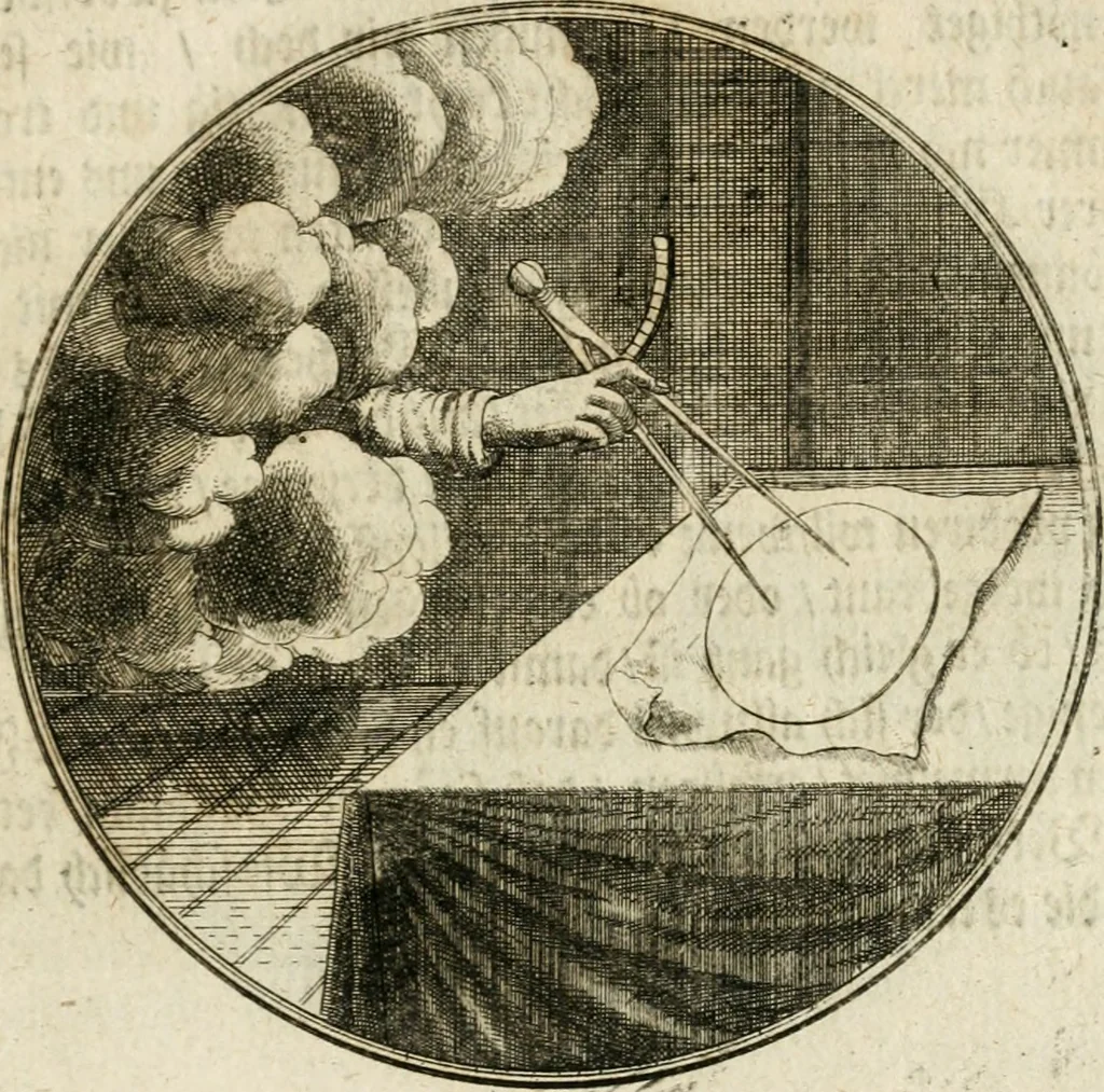 An illustration from Joannes de Boria Moralische Sinn-Bilder, 1698, leaf 36