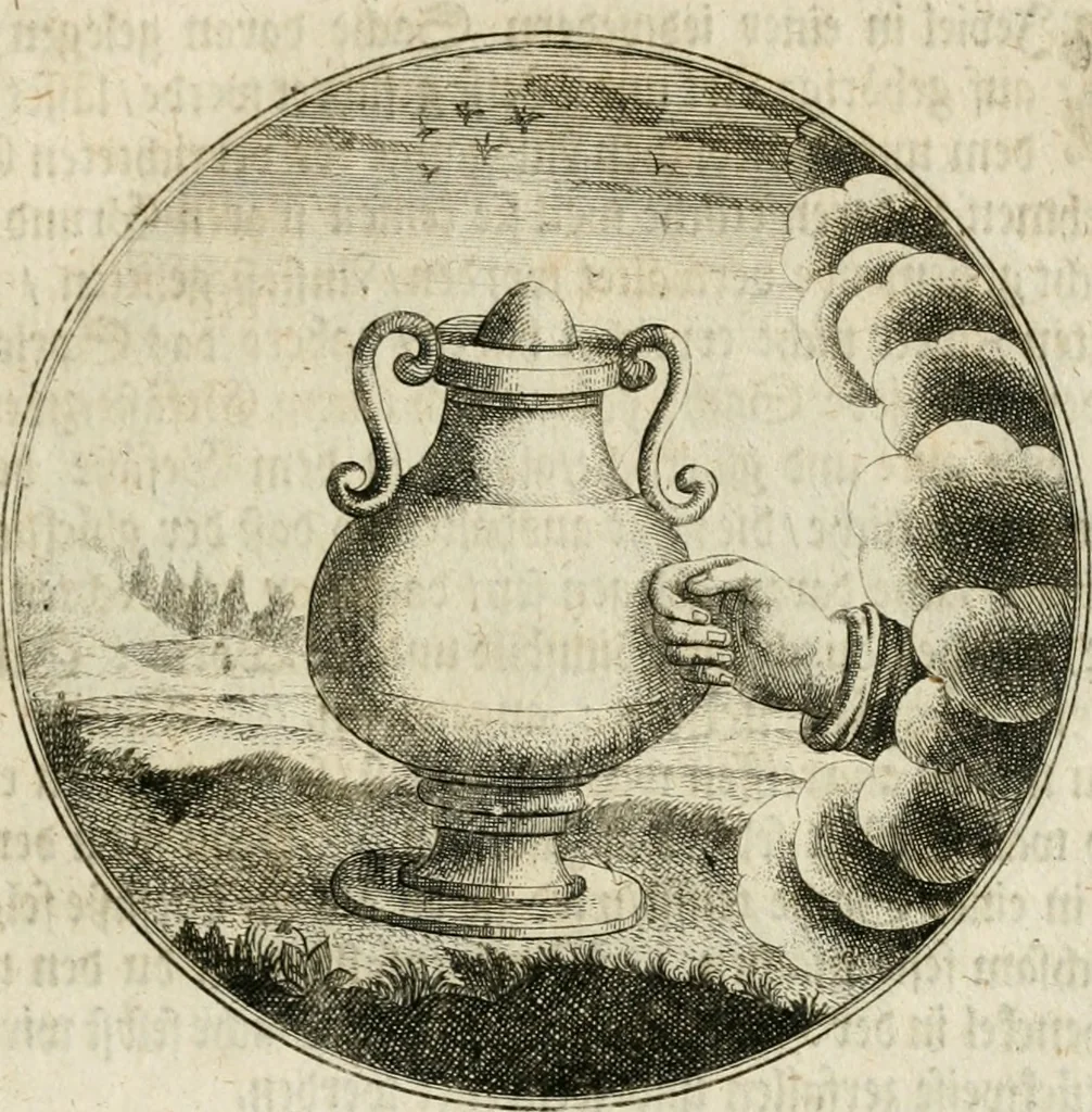 An illustration from Joannes de Boria Moralische Sinn-Bilder, 1698, leaf 38