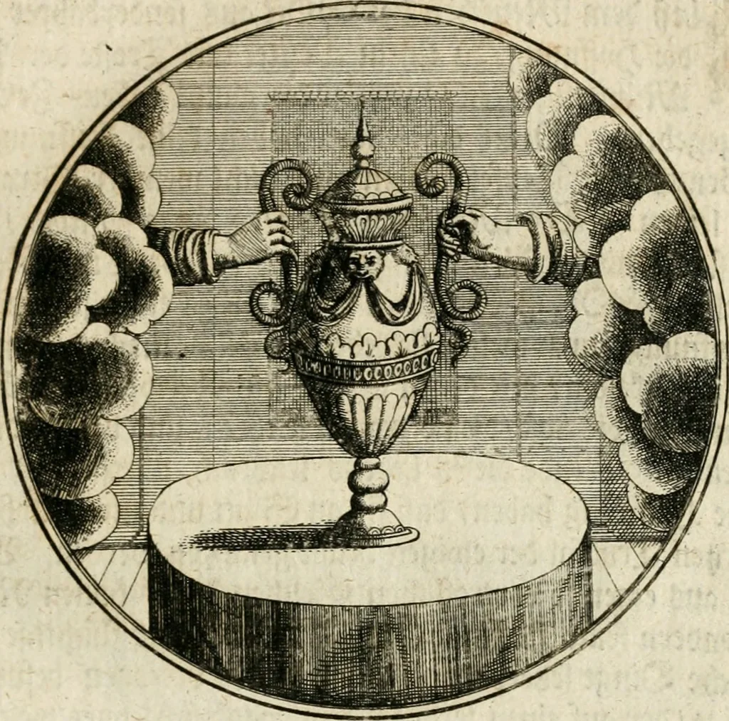 An illustration from Joannes de Boria Moralische Sinn-Bilder, 1698, leaf 40