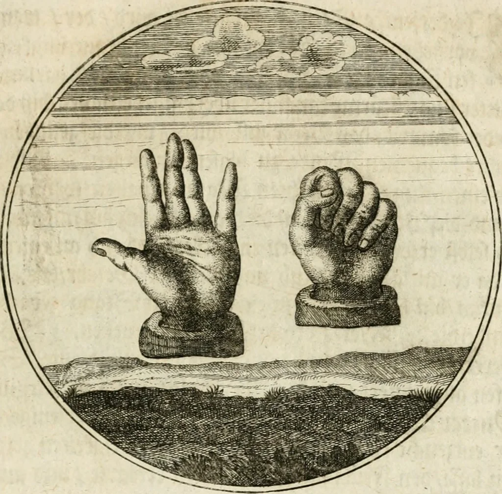 An illustration from Joannes de Boria Moralische Sinn-Bilder, 1698, leaf 58