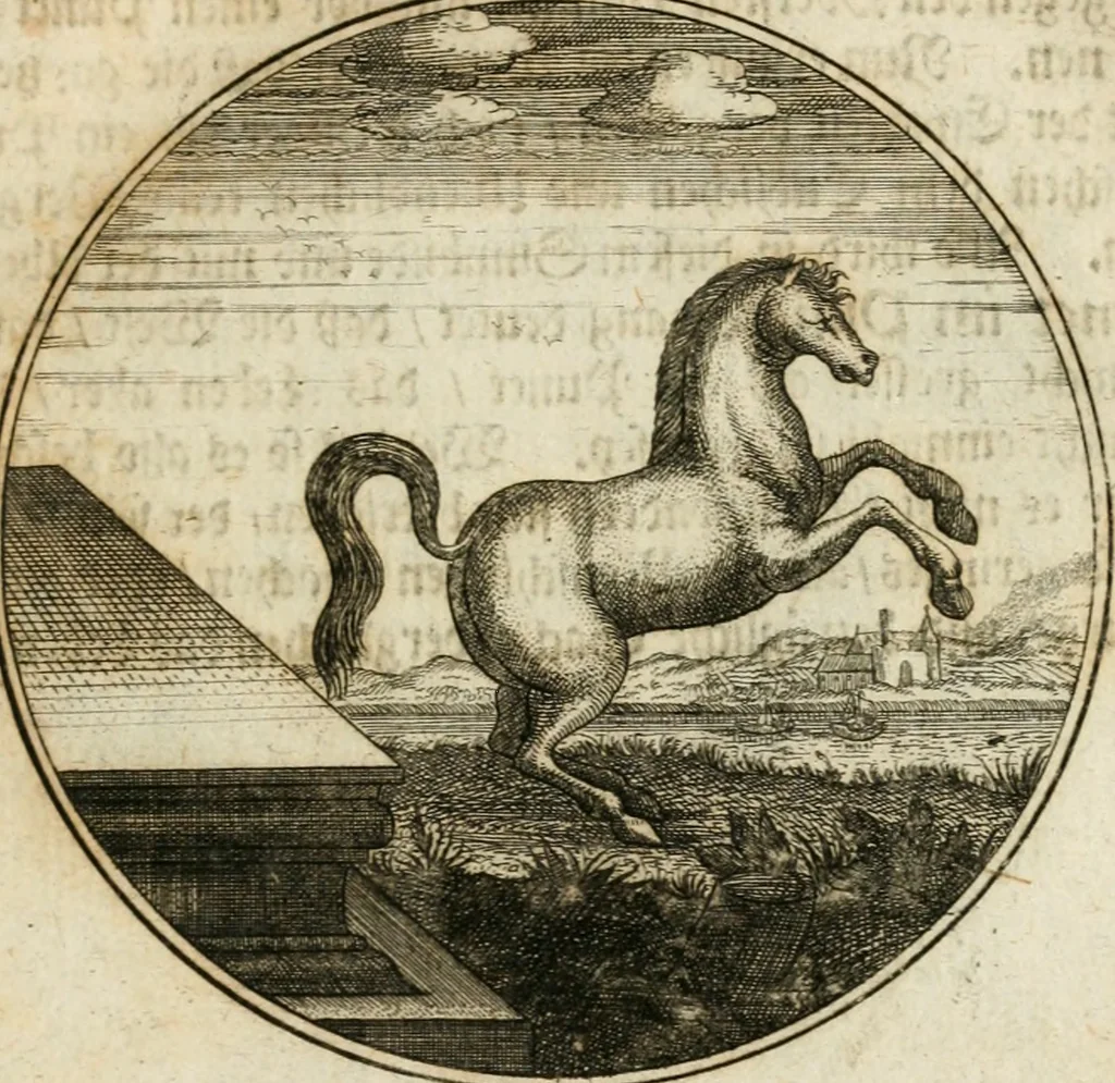 An illustration from Joannes de Boria Moralische Sinn-Bilder, 1698, leaf 62