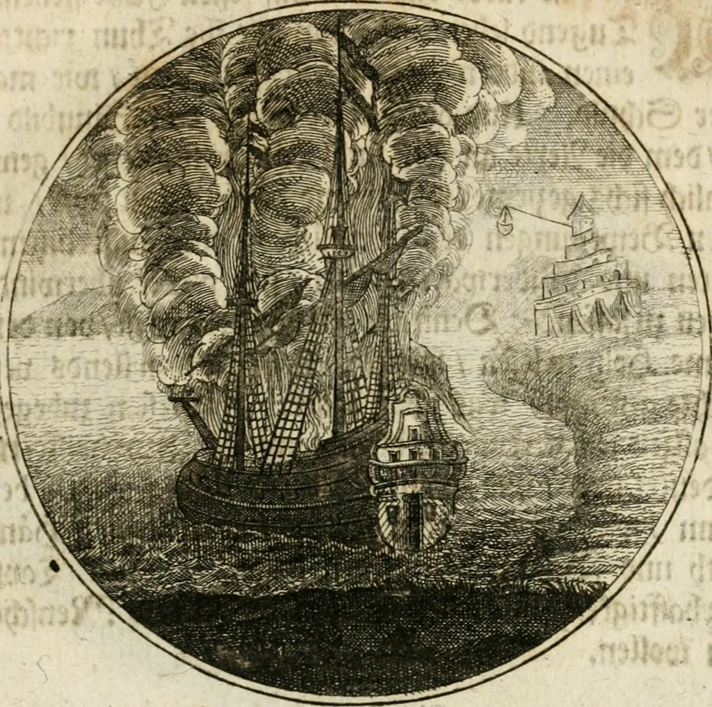 An illustration from Joannes de Boria Moralische Sinn-Bilder, 1698, leaf 66