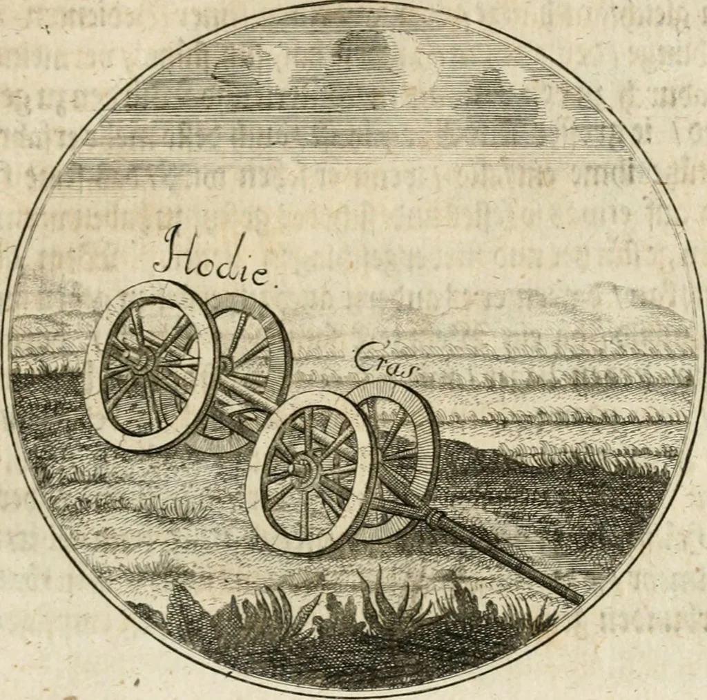 An illustration from Joannes de Boria Moralische Sinn-Bilder, 1698, leaf 90