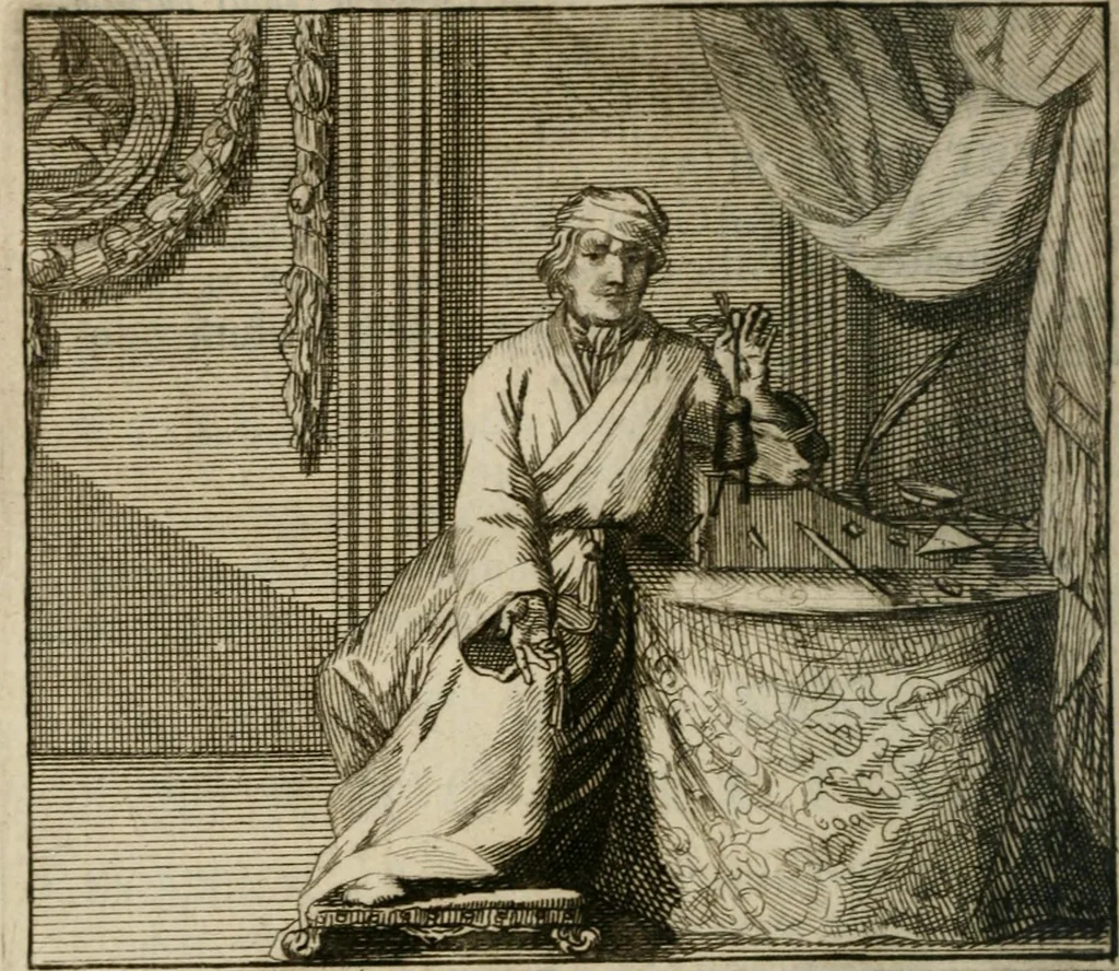 An illustration from Joannes Michaelis von der Ketten ... Apelles symbolicus, 1699, leaf 89