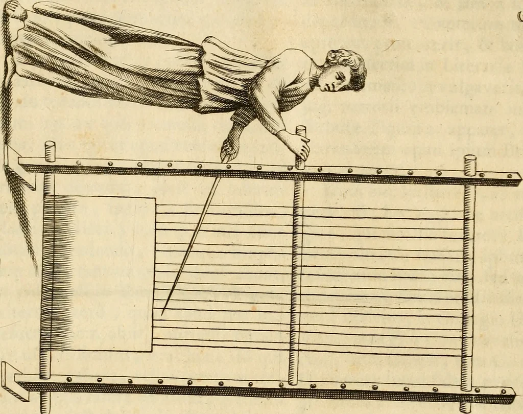 An illustration from Joannis Ciampini Romani, magistri brevium gratiae ... Opera, in tres tomos distributa : acesserunt eiusdem Ciampini opuscula quaedam selectiora : item appendix, seu notae, in quibus nonnulla post eius obitum innovata recensentur : ac demum auctoris vita, nunc primùm ipsius operibus addita, 1747, leaf 221