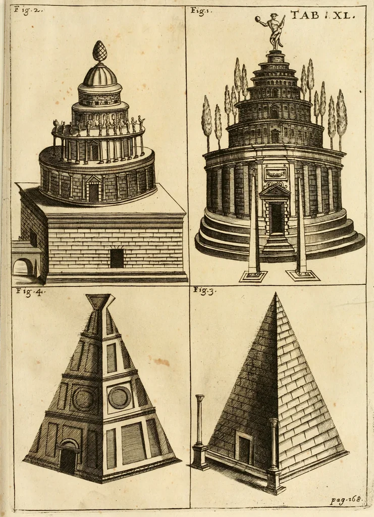 An illustration from Joannis Ciampini Romani, magistri brevium gratiae ... Opera, in tres tomos distributa : acesserunt eiusdem Ciampini opuscula quaedam selectiora : item appendix, seu notae, in quibus nonnulla post eius obitum innovata recensentur : ac demum auctoris vita, nunc primùm ipsius operibus addita, 1747, leaf 292