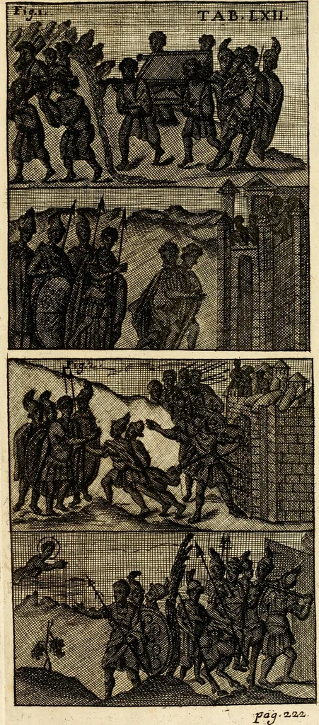 An illustration from Joannis Ciampini Romani, magistri brevium gratiae ... Opera, in tres tomos distributa : acesserunt eiusdem Ciampini opuscula quaedam selectiora : item appendix, seu notae, in quibus nonnulla post eius obitum innovata recensentur : ac demum auctoris vita, nunc primùm ipsius operibus addita, 1747, leaf 390