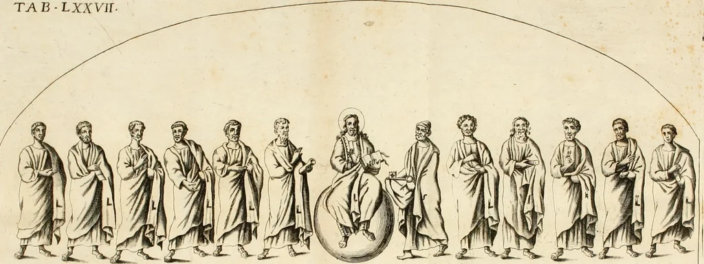 An illustration from Joannis Ciampini Romani, magistri brevium gratiae ... Opera, in tres tomos distributa : acesserunt eiusdem Ciampini opuscula quaedam selectiora : item appendix, seu notae, in quibus nonnulla post eius obitum innovata recensentur : ac demum auctoris vita, nunc primùm ipsius operibus addita, 1747, leaf 466