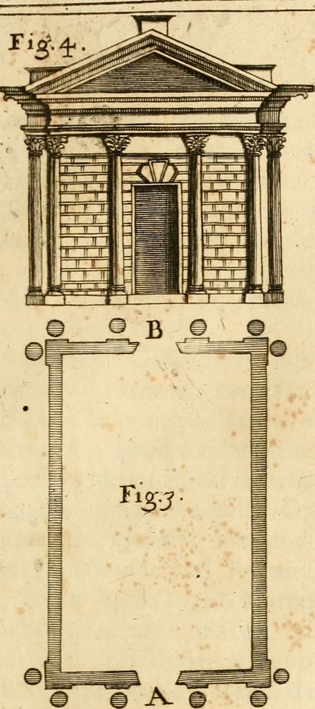 An illustration from Joannis Ciampini Romani, magistri brevium gratiae ... Opera, in tres tomos distributa : acesserunt eiusdem Ciampini opuscula quaedam selectiora : item appendix, seu notae, in quibus nonnulla post eius obitum innovata recensentur : ac demum auctoris vita, nunc primùm ipsius operibus addita, 1747, leaf 52