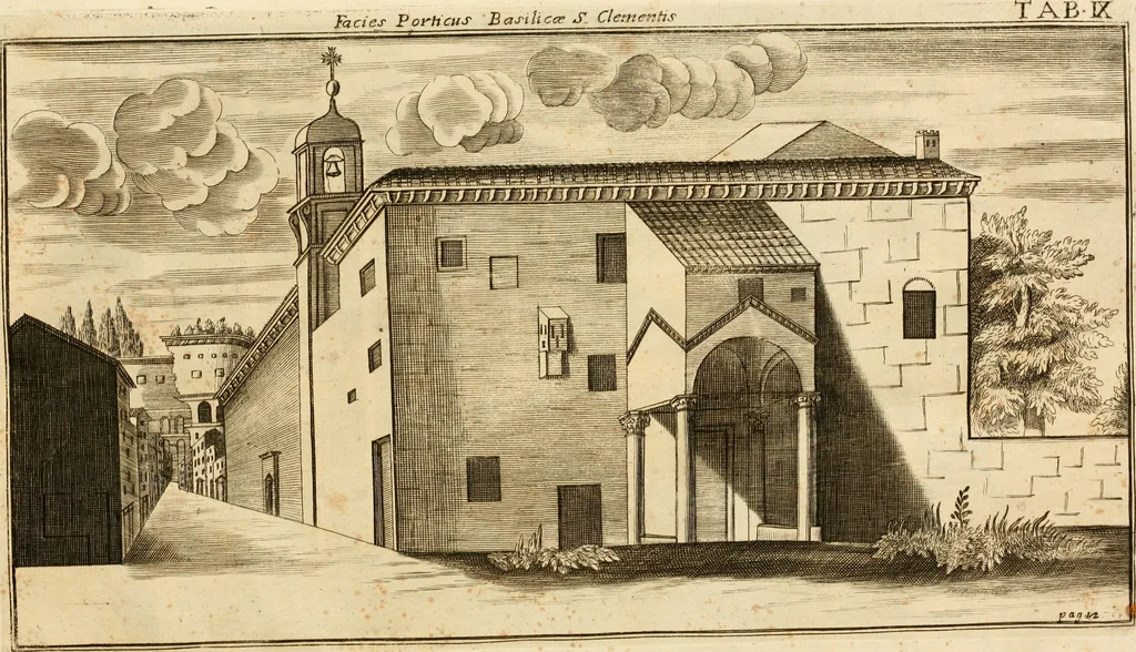 An illustration from Joannis Ciampini Romani, magistri brevium gratiae ... Opera, in tres tomos distributa : acesserunt eiusdem Ciampini opuscula quaedam selectiora : item appendix, seu notae, in quibus nonnulla post eius obitum innovata recensentur : ac demum auctoris vita, nunc primùm ipsius operibus addita, 1747, leaf 72