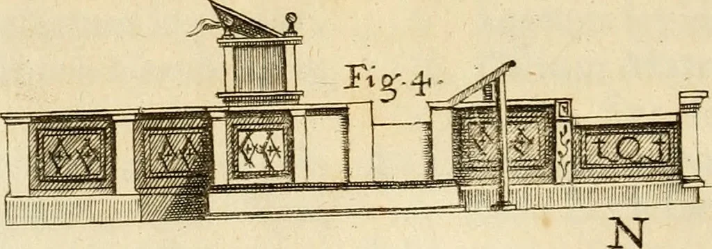 An illustration from Joannis Ciampini Romani, magistri brevium gratiae ... Opera, in tres tomos distributa : acesserunt eiusdem Ciampini opuscula quaedam selectiora : item appendix, seu notae, in quibus nonnulla post eius obitum innovata recensentur : ac demum auctoris vita, nunc primùm ipsius operibus addita, 1747, leaf 85