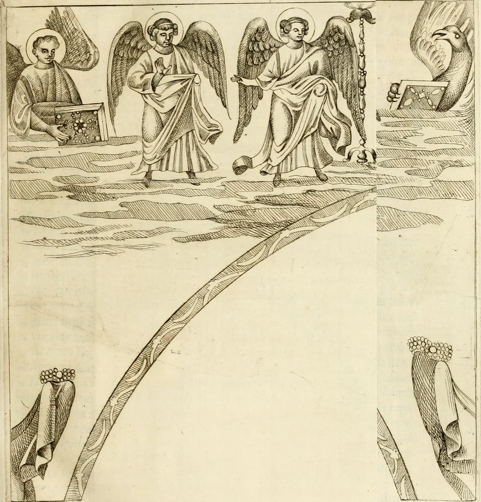 An illustration from Joannis Ciampini Romani, magistri brevium gratiae ... Opera, in tres tomos distributa : acesserunt eiusdem Ciampini opuscula quaedam selectiora : item appendix, seu notae, in quibus nonnulla post eius obitum innovata recensentur : ac demum auctoris vita, nunc primùm ipsius operibus addita, 1747, leaf 108