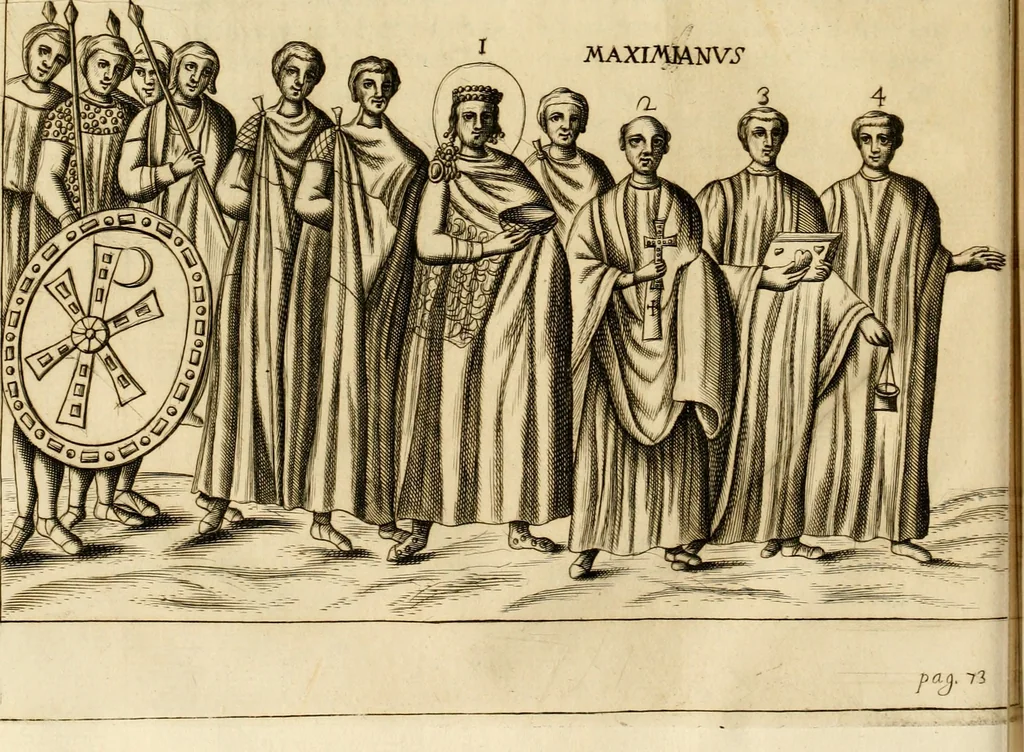 An illustration from Joannis Ciampini Romani, magistri brevium gratiae ... Opera, in tres tomos distributa : acesserunt eiusdem Ciampini opuscula quaedam selectiora : item appendix, seu notae, in quibus nonnulla post eius obitum innovata recensentur : ac demum auctoris vita, nunc primùm ipsius operibus addita, 1747, leaf 137
