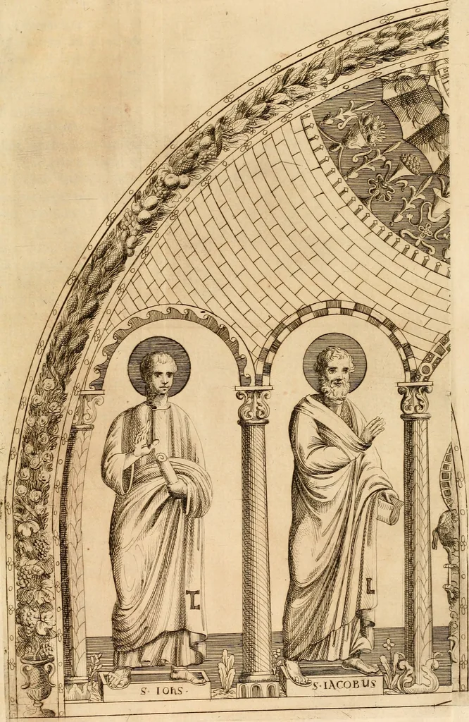 An illustration from Joannis Ciampini Romani, magistri brevium gratiae ... Opera, in tres tomos distributa : acesserunt eiusdem Ciampini opuscula quaedam selectiora : item appendix, seu notae, in quibus nonnulla post eius obitum innovata recensentur : ac demum auctoris vita, nunc primùm ipsius operibus addita, 1747, leaf 284