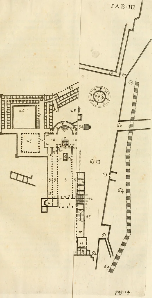 An illustration from Joannis Ciampini Romani, magistri brevium gratiae ... Opera, in tres tomos distributa : acesserunt eiusdem Ciampini opuscula quaedam selectiora : item appendix, seu notae, in quibus nonnulla post eius obitum innovata recensentur : ac demum auctoris vita, nunc primùm ipsius operibus addita, 1747, leaf 370