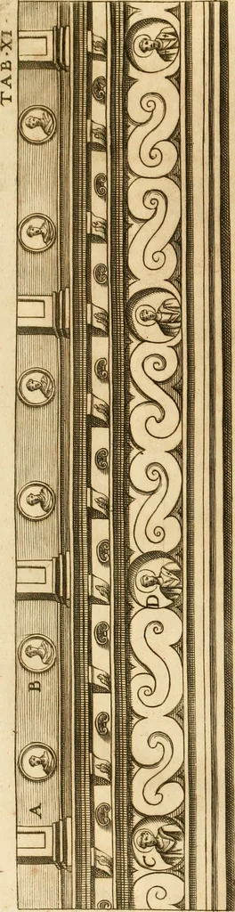 An illustration from Joannis Ciampini Romani, magistri brevium gratiae ... Opera, in tres tomos distributa : acesserunt eiusdem Ciampini opuscula quaedam selectiora : item appendix, seu notae, in quibus nonnulla post eius obitum innovata recensentur : ac demum auctoris vita, nunc primùm ipsius operibus addita, 1747, leaf 405
